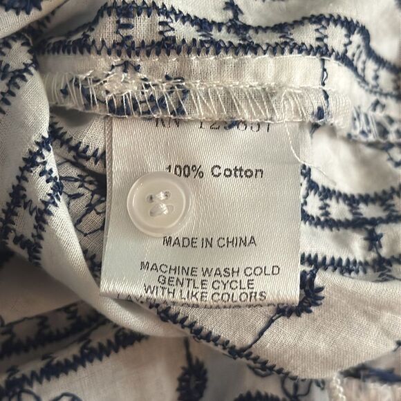 The Shirt Rochelle Behrens Smocked Ruffle Shirt Mini Dress Size XS NWT - Picture 6 of 6